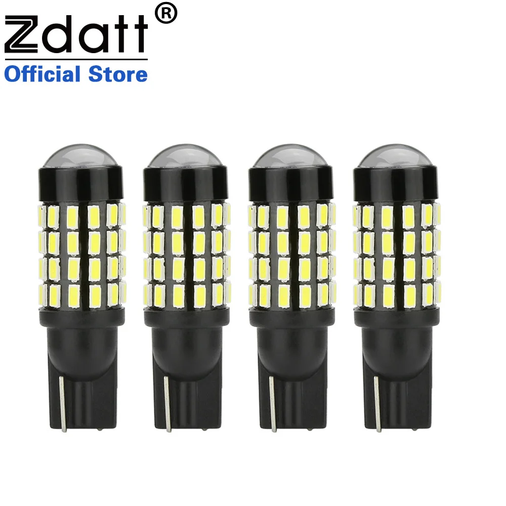 Zdatt T10 w5w Led 54 светодиодный 3014 SMD линзы сигнальная Лампа 194 168 Автомобильный светодиодный светильник 12В Автомобильный Стайлинг 6000K просвет светильник 1/2/3/5 пар в упаковке - Испускаемый цвет: 3014 SMD 2 pairs