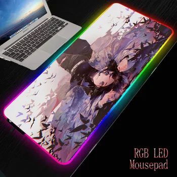 

MRGBEST Anime Demon Slayer Kimetsu No Yaiba Computer Mousepad RGB Large Mouse Pad Gamer Carpet Big Mause Pad Desk Play Mat