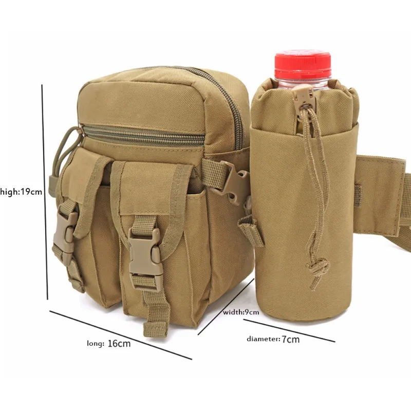 Открытый военный рюкзак тактическая сумка на плечо Molle Кемпинг Туризм доказательство D 'Oxford сумка для воды поясная сумка Карманный чайник