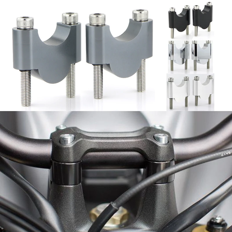 

7/8" 22mm Motorcycle Mounting Handlebar Fat Bar Risers CNC Billet Fit For Kawasaki Versys 650 1000 Versys-X 250 300 KLE500 ER-5