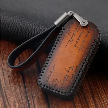 

Fashion Genuine Leather Remote Key Case Fob Shell Cover Skin Holder For Volvo XC90 XC70 S60 S80 S90 C30 V70 V90