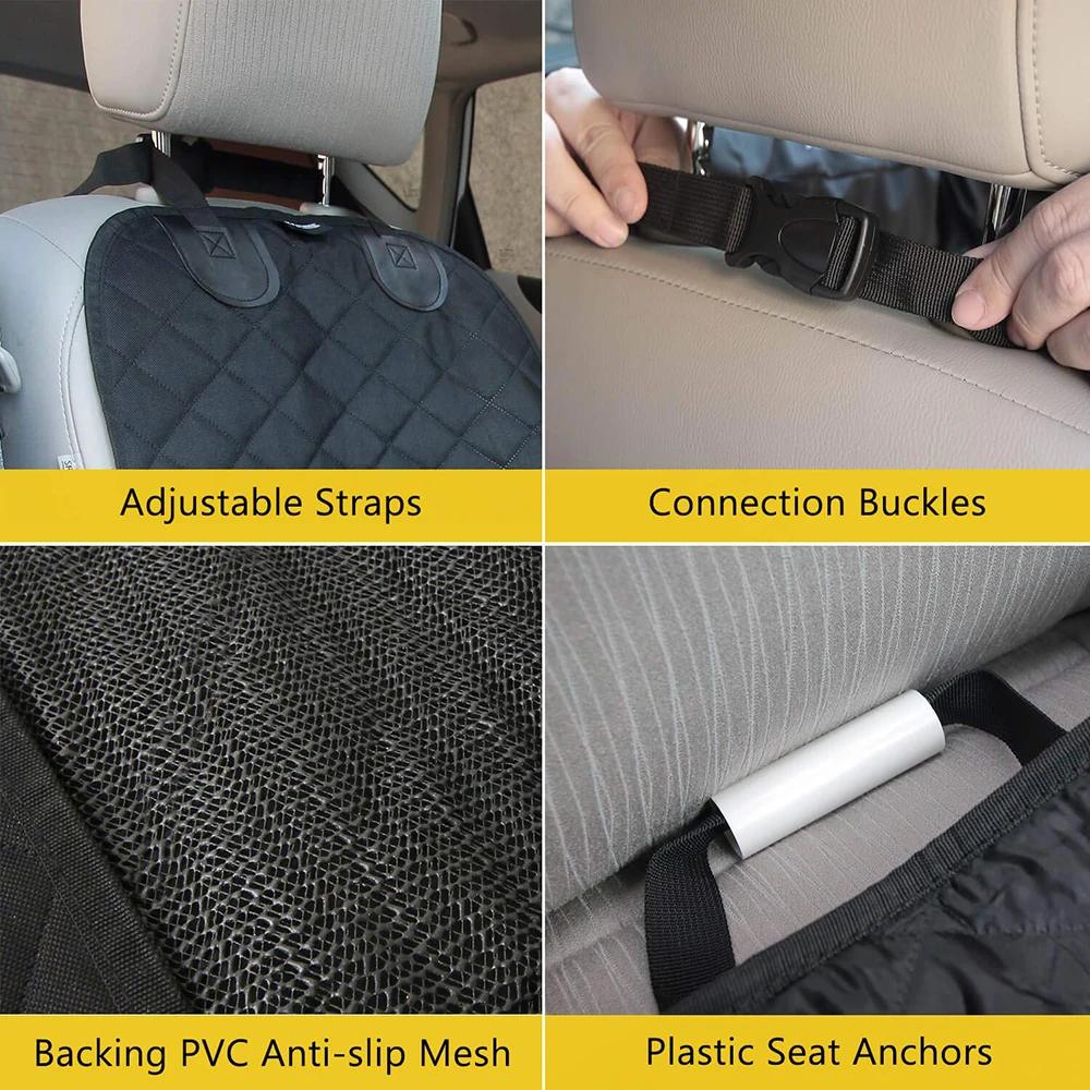 Dog Car Seat Covers 100% Waterproof Pet Cat Dog Carrier Mat Seat Cover For Cars Trucks and SUV Front Car Seat Cover Dog Seat Cover Dog Car Seat