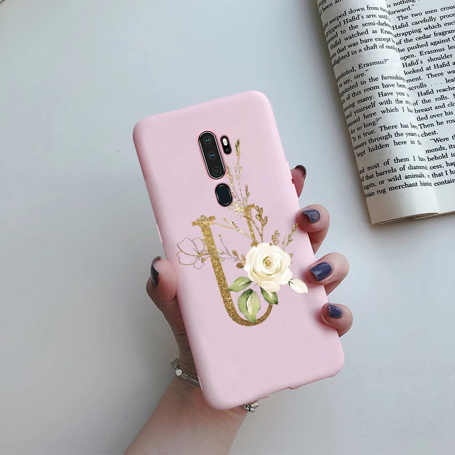 For Oppo A9 A5 2020 Case Cover Shockproof Cute Letters Soft Silicone Phone Case For Oppo A9 A5 OppoA9 OppoA5 A 9 2020 Cases 6.5" casing oppo