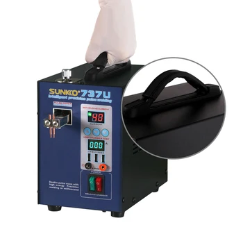 Price SUNKKO 737U Spot Welder Machine 2.8KW Double Pulse Battery Spot Welding Machine USB Charging Test 18650 Battery Pack 2 Sets 4.2V