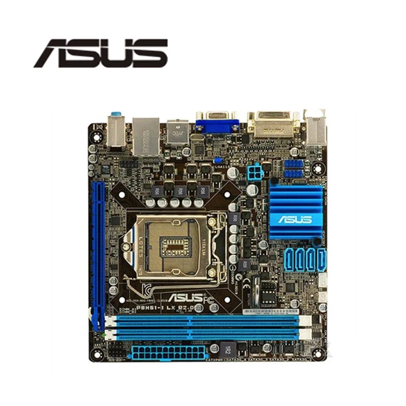 Компьютерная материнская плата LX R2.0 для ASUS LGA 1155 DDR3 Intel H61 P8H61 SATA II PCI E X16