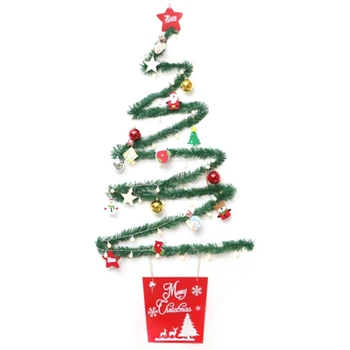 

Diy Christmas Tree on the Wall Christmas Supplies Hotel Mall Closet Christmas Decorations Led Illuminated Christmas Tree