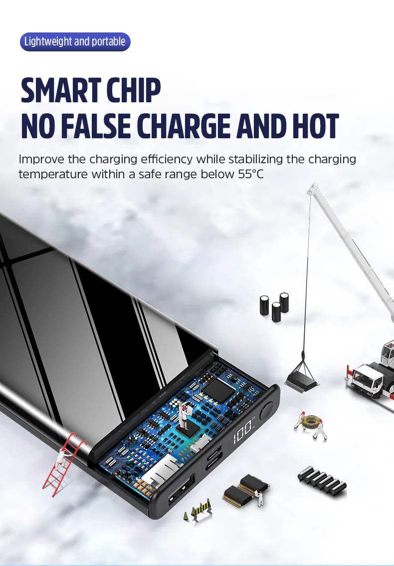 BASIKE PT15P Power Bank Fast Charge Portable Powerbank Quick Charge Portable Charge External Battery Spare Battery Poverbank fast charging power bank