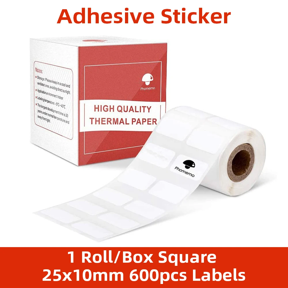 

School Name Sticker Papel Termico Autoadhesivo Labels for Phomemo M110/M200 Office Printable Rolling Paper