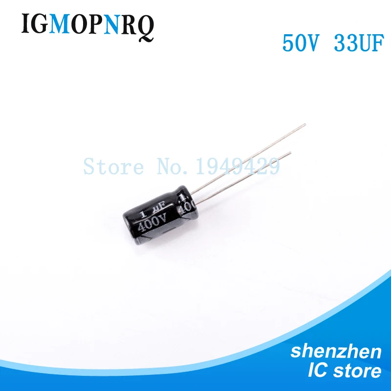 

20PCS/LOT 33uF 50V Aluminum electrolytic capacitor 6.3*11 Electrolytic Capacitor 50v 33uf
