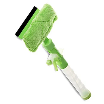 

Double-Sided Window Glass Cleaner Cleaning Brush Portable Scraper Scrubber with Non-Slip Handle PI669
