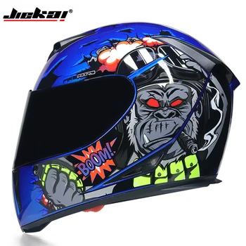 

Full Face Motorcycle Helmet Washable Lining with Dual Lens Racing Helmet Casco Casque Moto DOT Approved