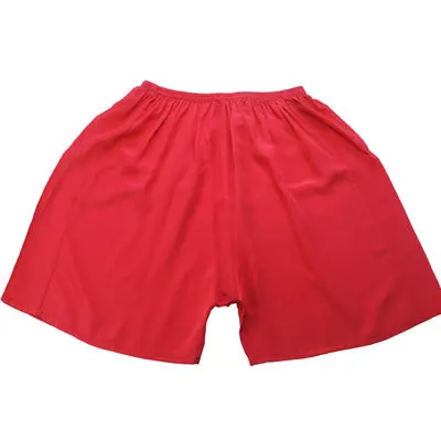 Лето Шелковая шелковая печать повседневные брюки чистый шелк пляж плюс размер свободные Lounge мужские пляжные шорты - Цвет: RED D