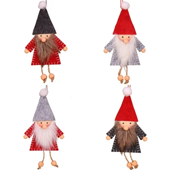 

3PCS/lot Mini Cloth Christmas Series Doll Pendants Xmas Tree Hanging Ornaments Fireplace Window Decoration Toys Home Accessories