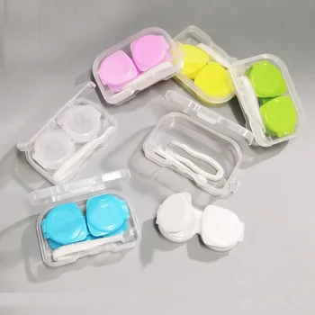 

Contact Lens Case Eye Contact Lens Box Women Travel Contact Lenses Case Container Lenses Tweezers Suction Box for Travel Kit