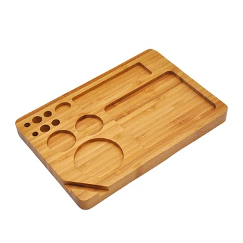 

COURNOT Smoking Rolling Set Big Natural Bamboo Rolling Tray,Rectangle Bamboo Smoking Rolling Board