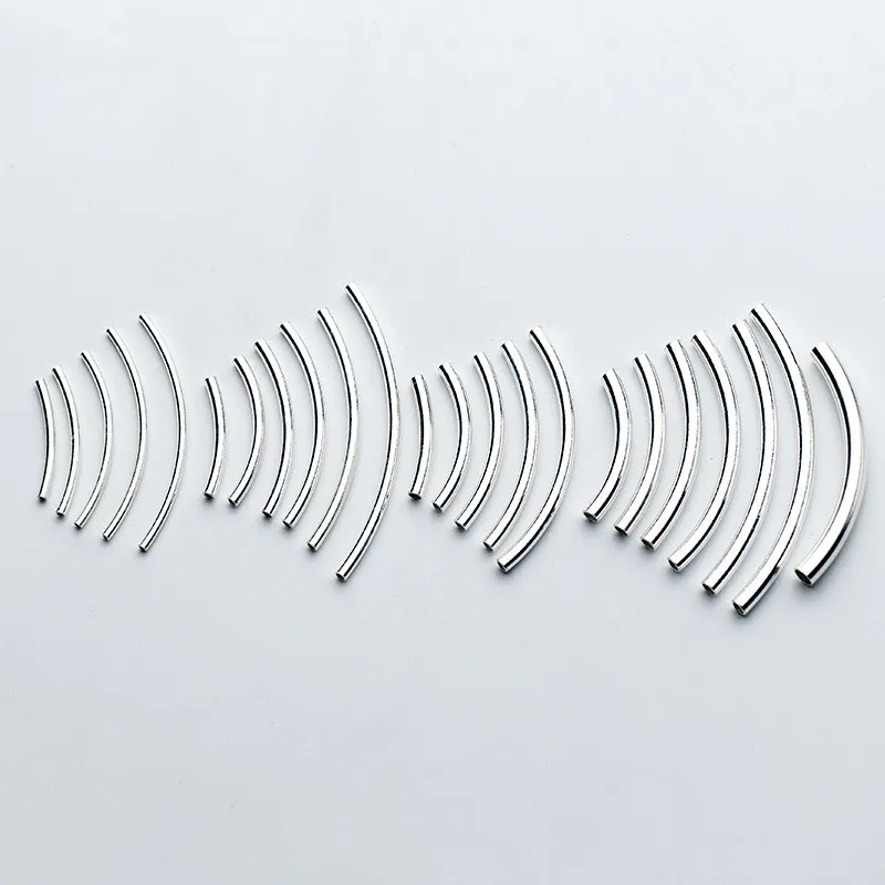 

Lo Paulina Solid Sterling Silver tube beads 3.0mm Diameter 25~50mm for jewelry making S925 findings
