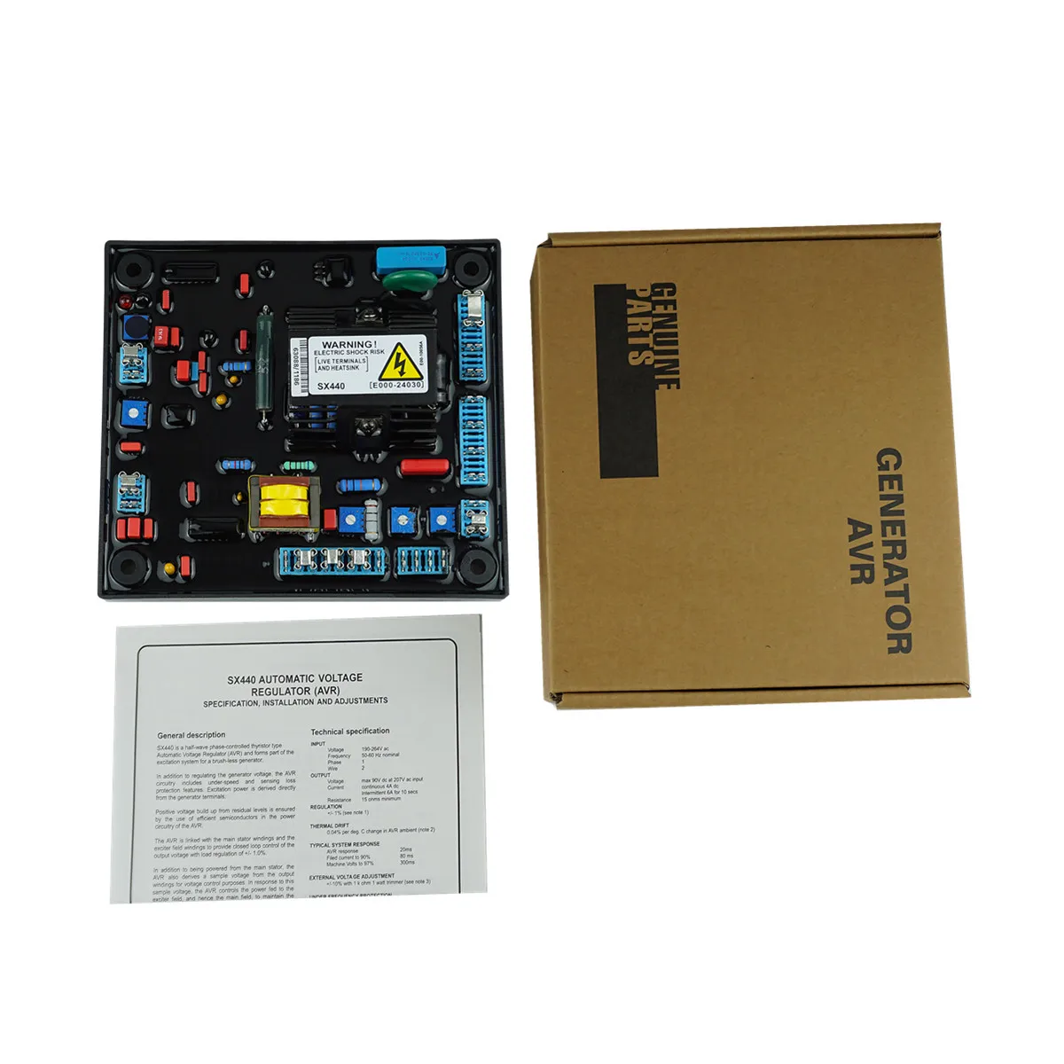 

AVR SX440 TOP quality SX440A with red capacitor soft gum version Automatic Voltage Regulator for brushless generator