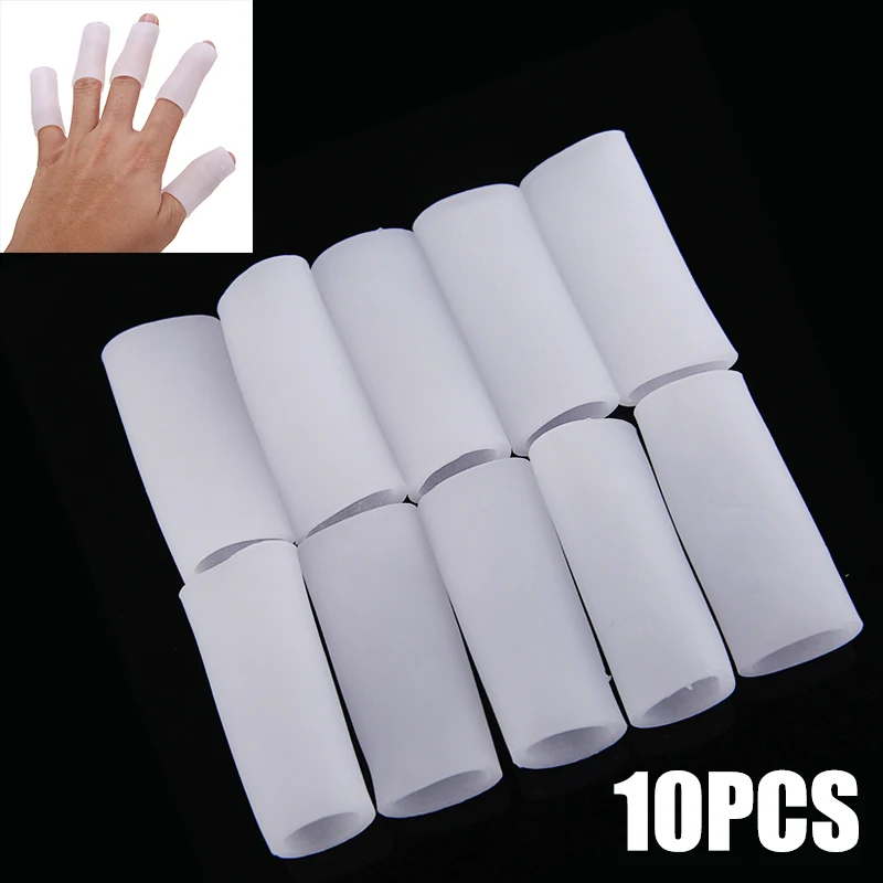 5 Pairs Silicone Gel Finger Tube Protector Toe Sleeves for Friction Pain Relief Foot Care Tools