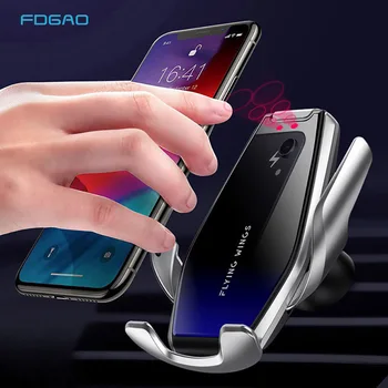 

15W Qi Car Wireless Charger For iPhone 11 Pro Xs Max Samsung S10 S20 Automatic Clamping Fast Wireless Charging Car Phone Holder