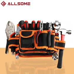 ALLSOME – sac en toile pour électricien, pochette de taille, support de rangement de ceinture, organisateur de variétés d'outils, Packs de taille 