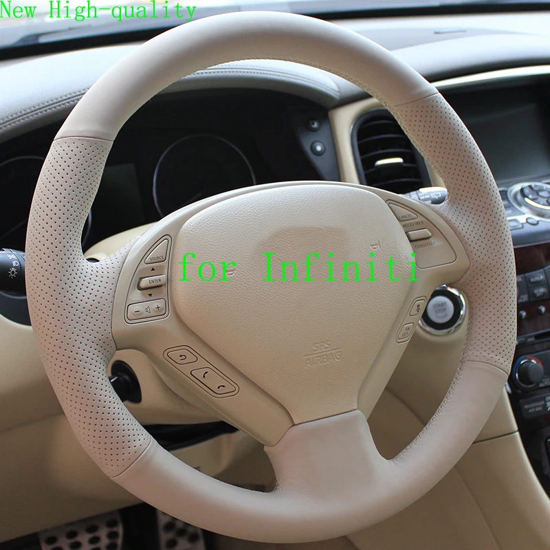 

High-quality Hand-stitched Leather Car Steering Wheel Cover for Infiniti G37 G25 EX25 EX35 EX37 Auto Accessories