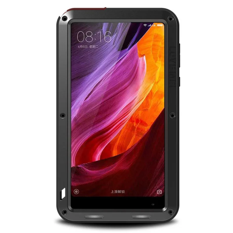 Защитный чехол Love Mei, водонепроницаемый чехол, для Xiaomi mi Mix 2, корпус, металлическая подставка, противоударный чехол для Xiaomi mi x 1