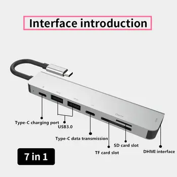

Mosible USB 3.0 Type-C Hub to HDMI Adapter for Smartphone MacBook Pro / Air 2018 4K Thunderbolt 3 USB C Hub TF SD Reader Slot PD