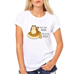 ZOGANKIN/Милая футболка с мультяшным принтом; Женская Повседневная футболка для девочек; Летняя женская футболка; топы; футболки с короткими