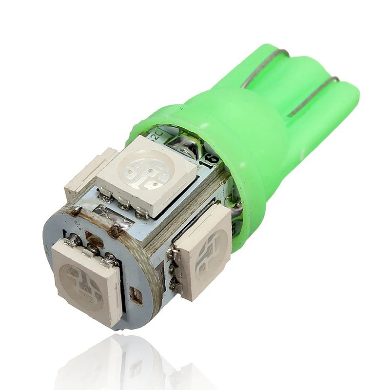 10 шт. T10 194 168 5050 W5W 5 светодиодный SMD 12V светодиодные лампы для хвостовой части