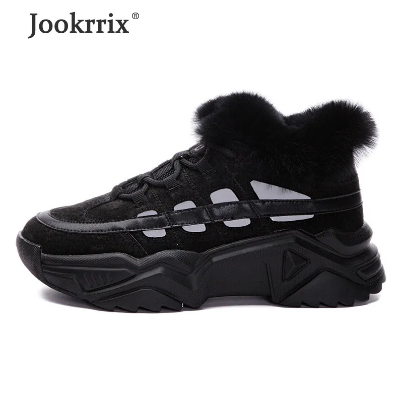 Jookrrix; коллекция года; женская модная обувь на танкетке 5 см; женские кроссовки из натуральной кожи на толстой подошве; удобная женская обувь на массивном каблуке