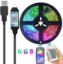 

Led Light Strip Bluetooth RGB 2835 5050 USB Powered DC5V TV Backlights LED Lights with Remote for TV with 16 Colors for Home