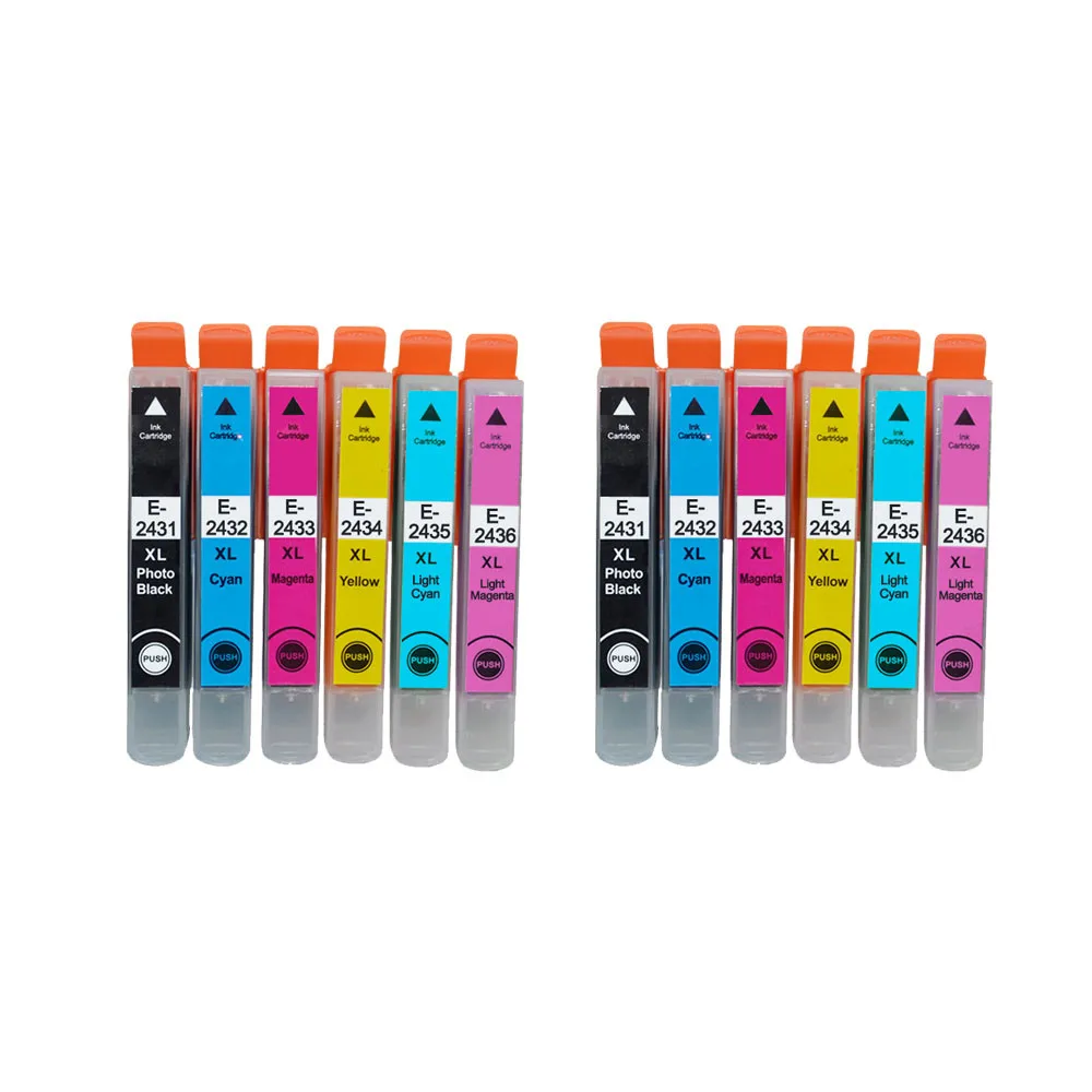 2set 24XL T2431 2431XL чернильный картридж для принтера Epson Expression фото XP55, XP750, XP760, XP850, XP860, XP950, XP960 полноцветная печать принтера - Цвет: 2set
