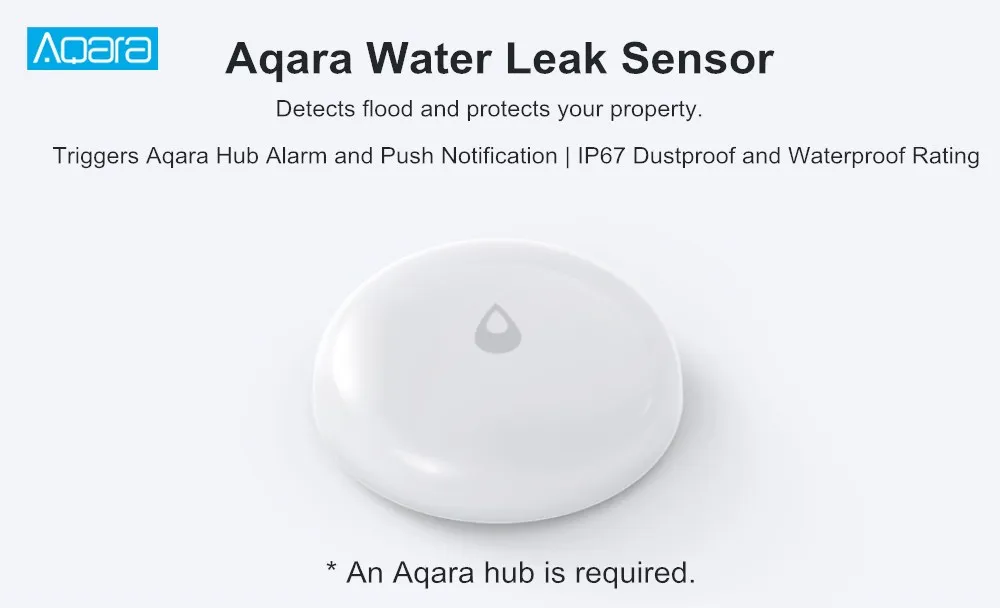 Aqara умный дом датчик воды IP67 Водонепроницаемый интеллектуальное устройство контроль погружения удаленный сигнал безопасности Работа с Mi Home