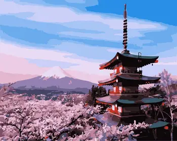 

Snow Mountain Towe Landscape DIY Painting By Numbers Wall Art Picture Acrylic Painting For Home Decoration Drop Shipping 60x75cm