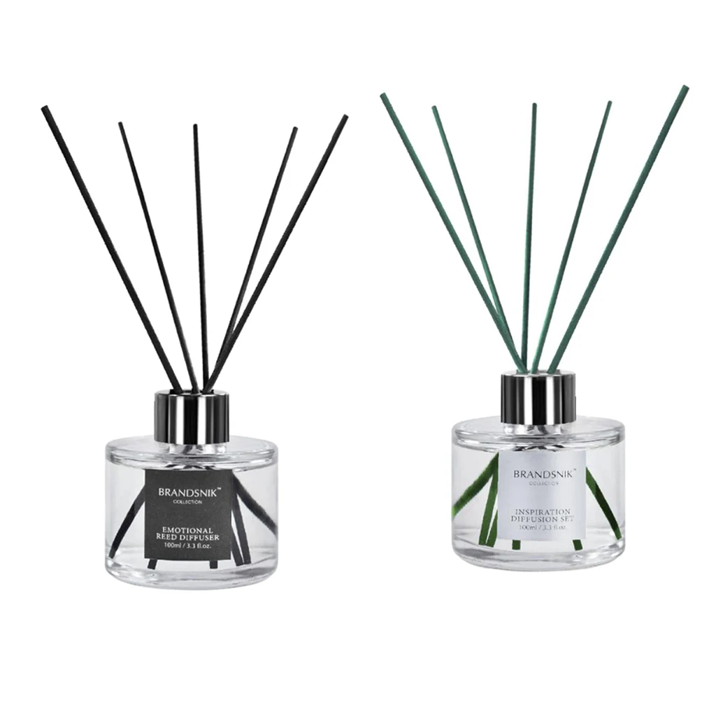 2 Packs Scented Essential Oil Home Bathroom Toilet Air Freshener Reed Diffuser