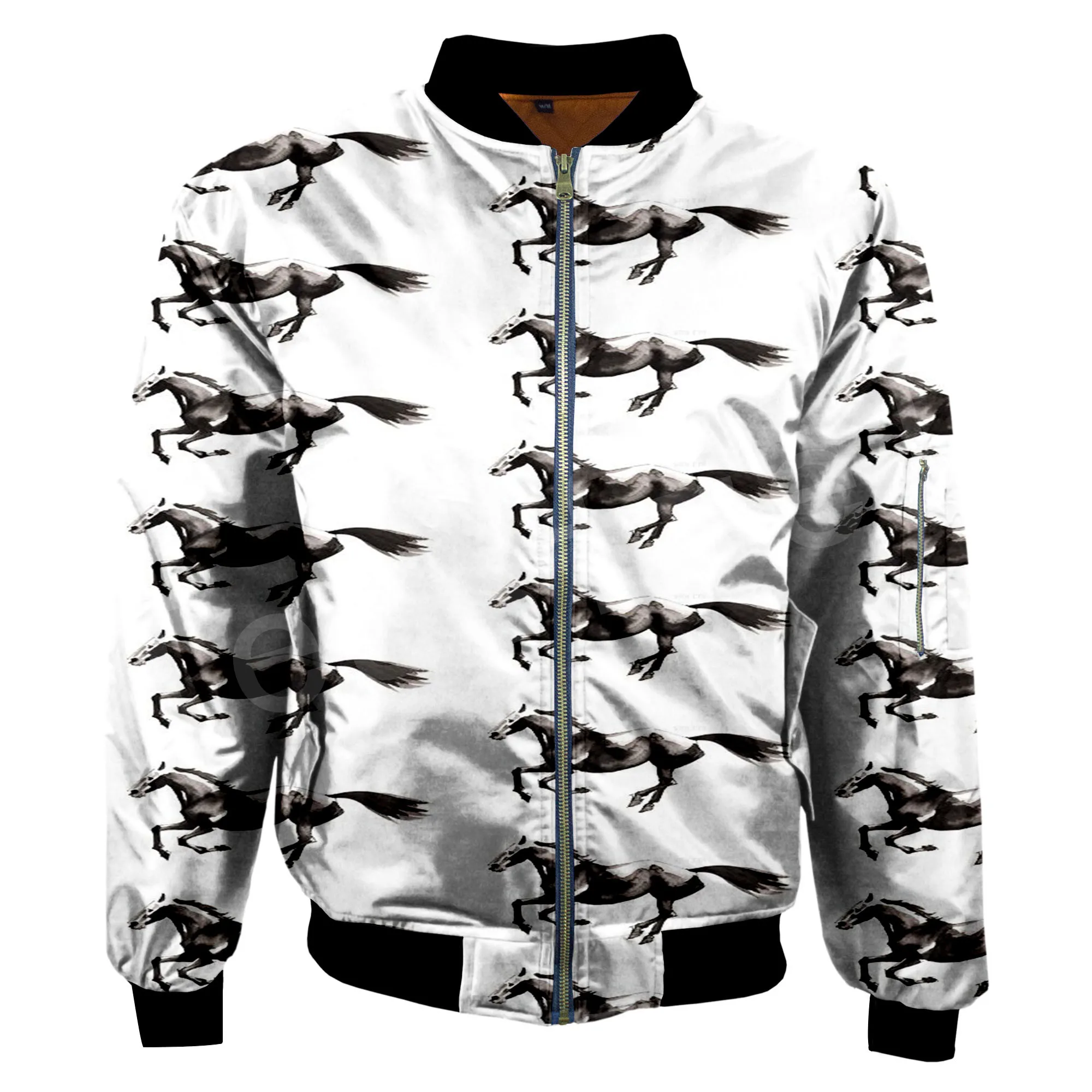Jackets Tessffel; унисекс; животные; Любовь лошадь сильнее лошадь костюм Повседневное Горячая Стиль Для мужчин/Для женщин 3dprint толстовки/Толстовка/куртка-бомбер s-8 - Цвет: Jackets