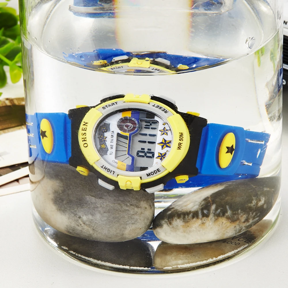 Лидирующий бренд Montre Enfant OHSEN Детские светодиодные цифровые спортивные часы