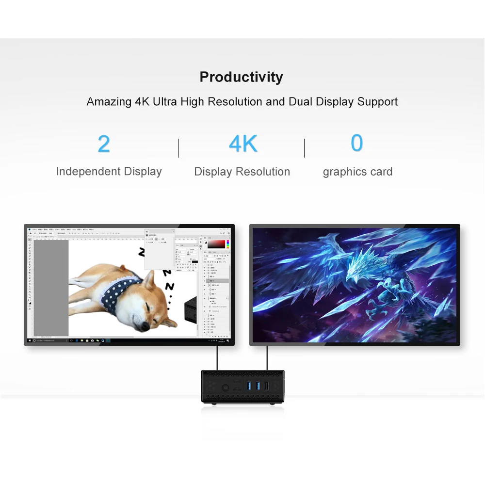 Chatreey AC1 Z безвентиляторный мини ПК intel J3455 J4125 Quad core windows 10 linux Двойной HDMI