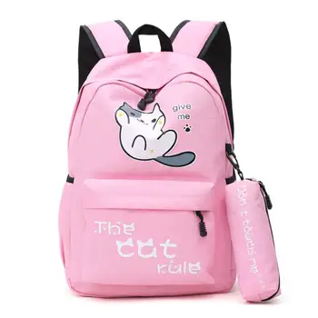 

New Cartoon Backpack Kids School Bag Women Bagpack Teenagers Schoolbags Canvas Student Backpack For Boy Girl Children bag