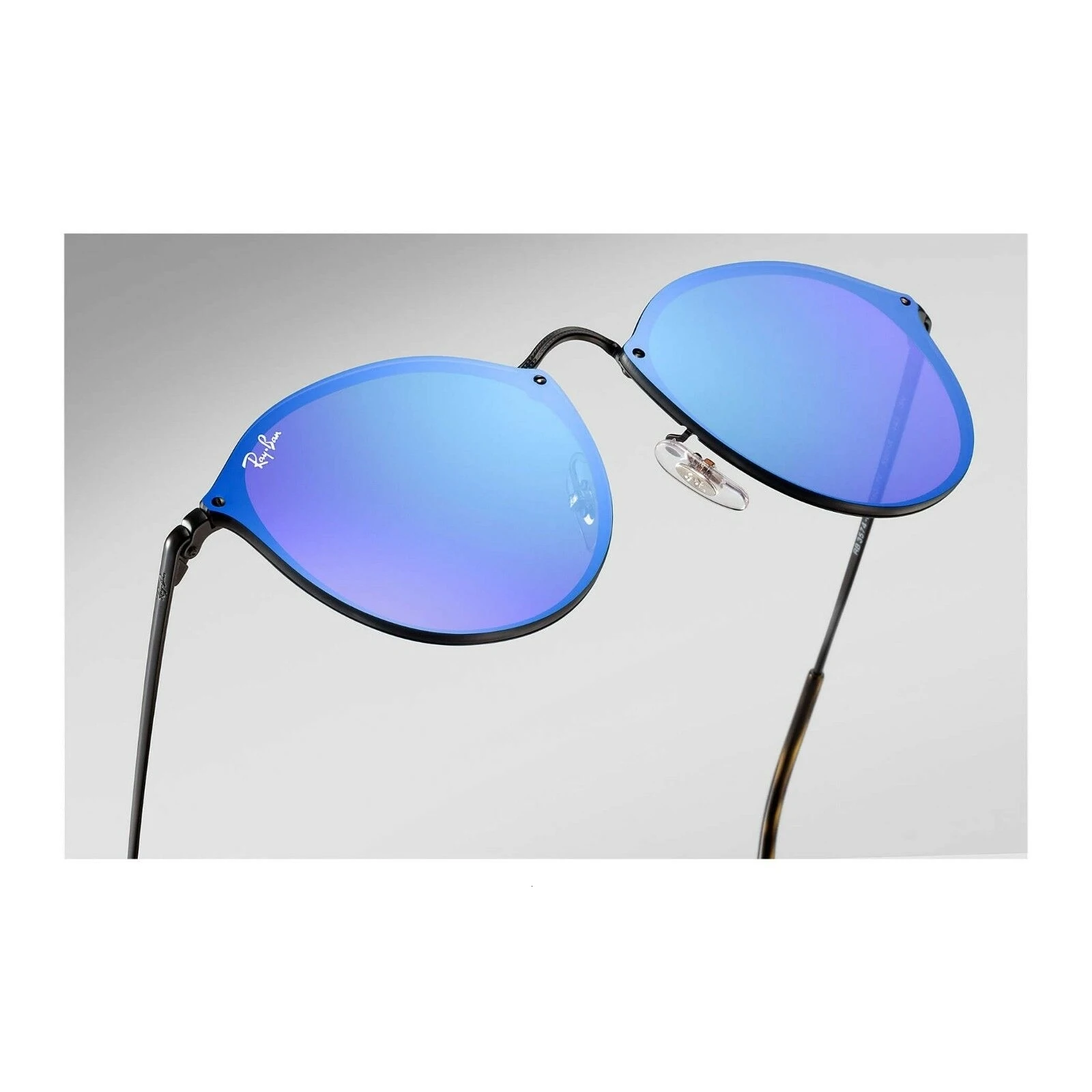 Gafas de sol Ray-Ban RB3574N 153/7V DEMIGLOS черный/темно-фиолетовый зеркальный синий