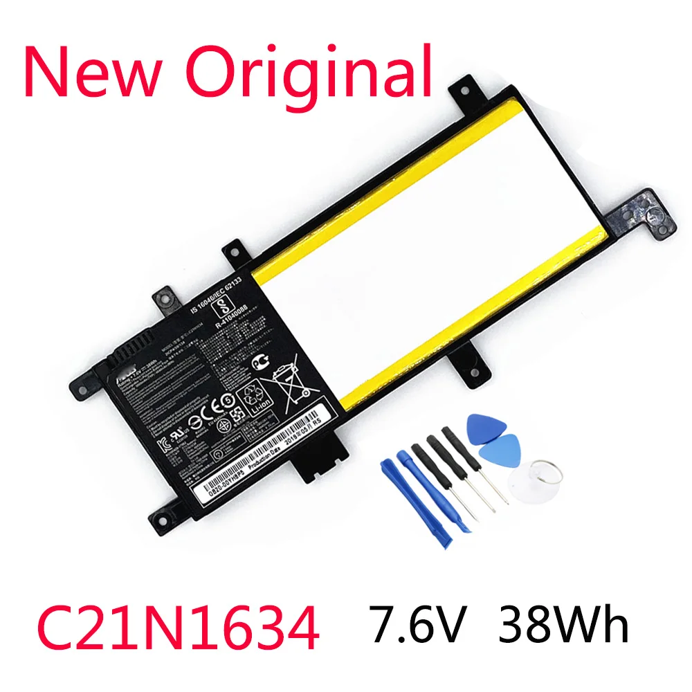 Новинка C21N1634 Аккумулятор для ноутбука Asus Vivobook R542UR R542UR-GQ378T FL5900L FL8000L X542U A580U X580U X580B