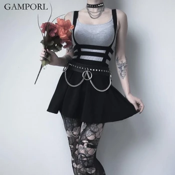 

GAMPORL Women's Belt Leather Metal Harness Jartiyer Sexy Link Chain Waist Belt Fantazi Seks Arnes Mujer Pastel Goth Accessory