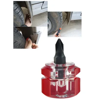 

10Pc Multi-function Cross Screwdriver Mini Hand Repair Tools for Car Home (Red)
