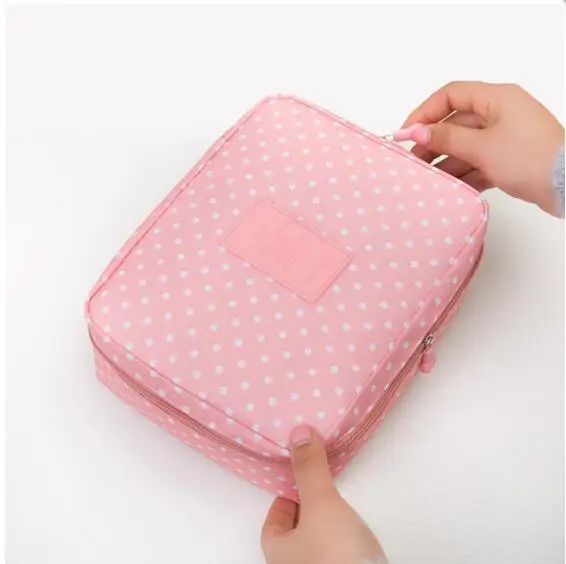 Outdoor travel nylon beautician Makeup box waterproof makeup organizer bathroom Storage Box ladies portable bath hook wash Bag