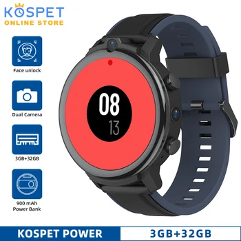 

KOSPET POWER Smart Watch For Men 1.6" 900mAh Face ID Unlock 4G Android Smart Watch Man Phone with GPS WIFI Bluetooth sim card