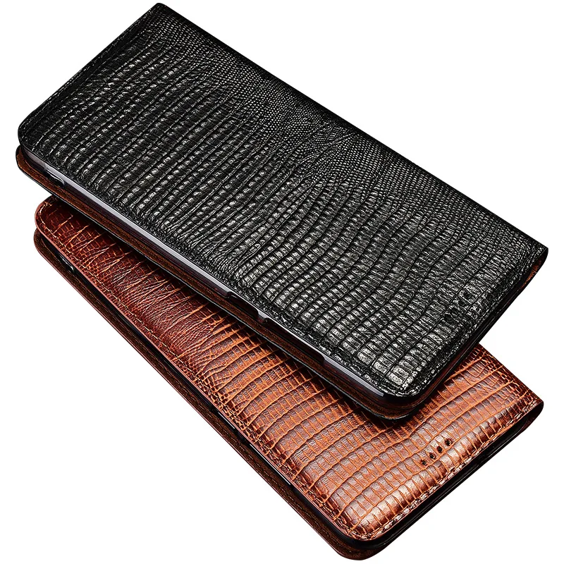  Phone Case For Redmi Note 8 8T Pro Lizard Grain Flip Case Stand Genuien Leather Phone Cover For Xia