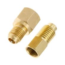 

2Pcs R12 R22 To R134a Adapters Refrigerant Tank Pump Port Connection Adapters 1/4\" SAE Female 1/2\" ACME Male