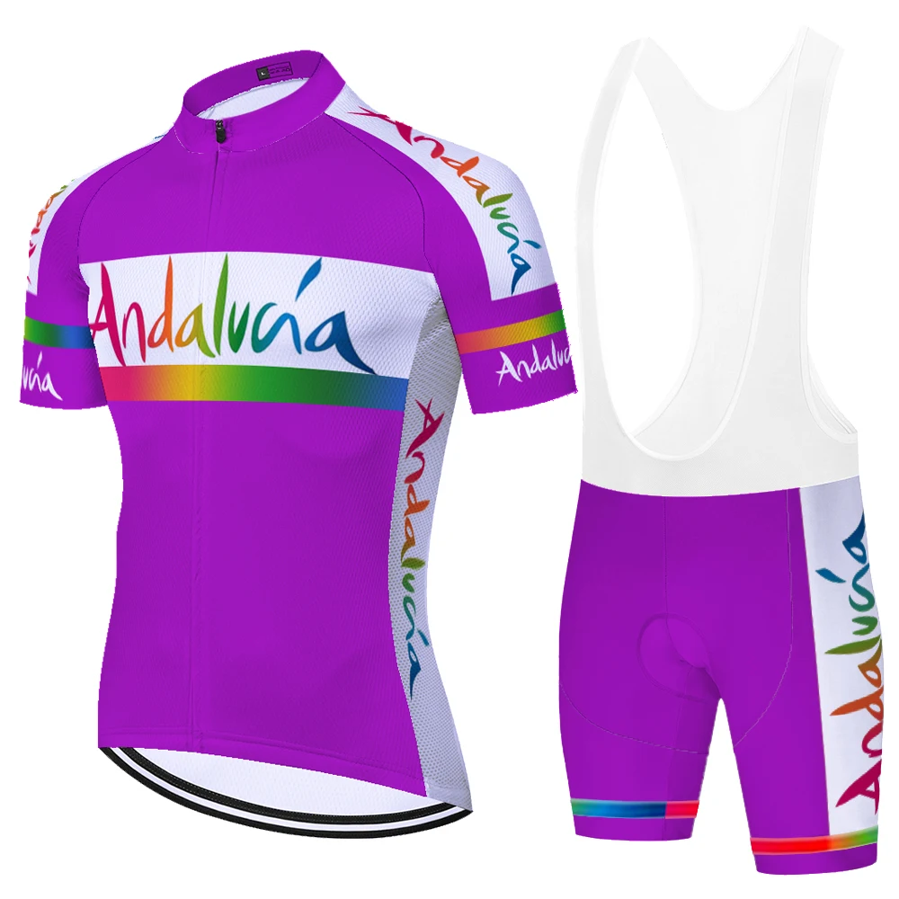 team ANDALUCIA cycling jersey men spain cycling clothing ​​20D gel summer quick dry short sleeve Bicycle clothes