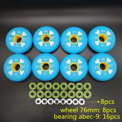 Роликовые коньки колеса 83 62 ГБ/64/68/70/72/76/80 мм - Цвет: blue 76