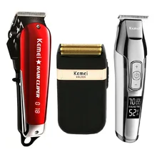Kemei, профессиональный триммер для волос, мощная электрическая машинка для стрижки волос, бритва, машинка для бритья волос, машинка для стрижки бороды, электрическая бритва